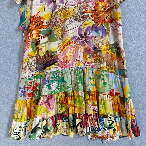Jams World Dress Womens XL Mini Tiered Island Hop W329 Outlook Hawaii Floral USA - Picture 9 of 15